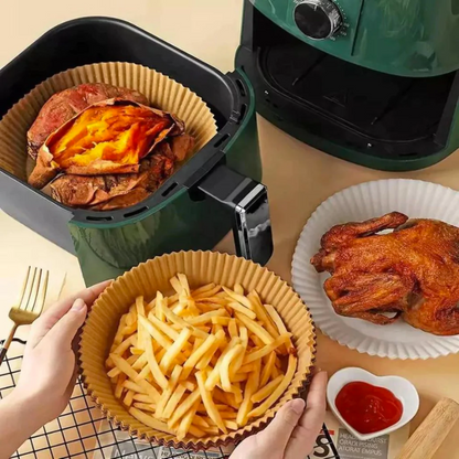 AirPaper™ - Bandejas Anti-Adherentes Para AirFryer (100 Bandejas)