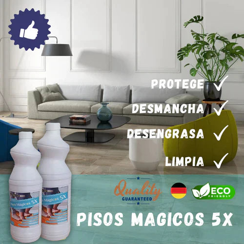 Pisos Mágicos 5X ¡DESMANCHA Y DESENGRASA!