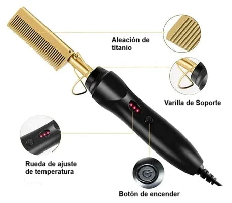 BRUSH™️ 2 EN 1 PEINE ALISADOR Y RIZADOR